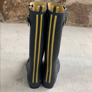 Joules Dark blue and yellow rain boots